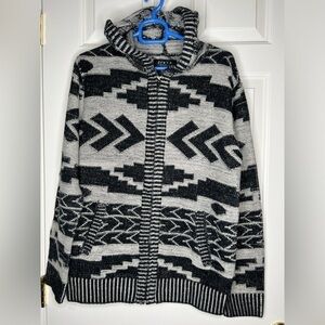 21 Men Men’s Zip Up Cardigan, Large